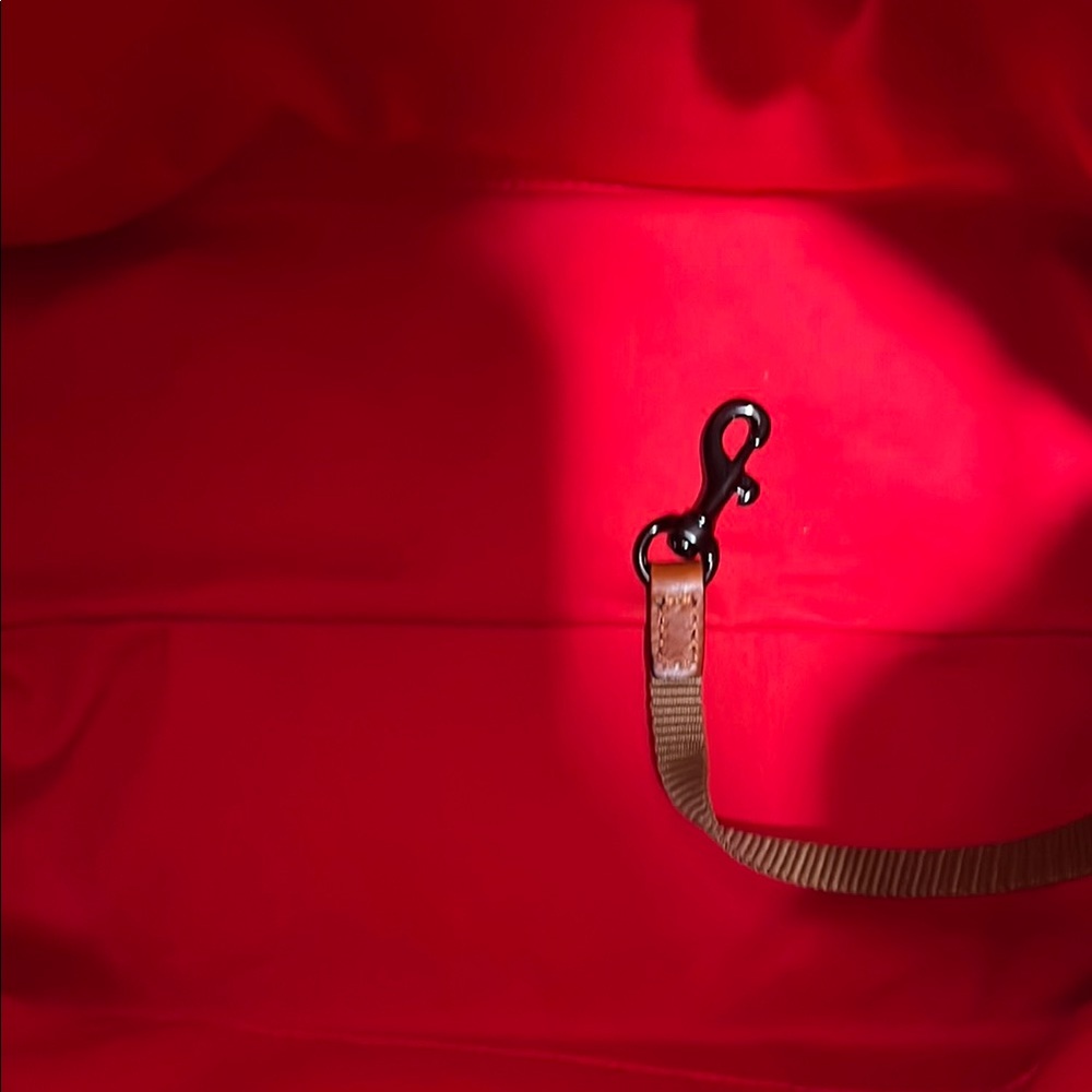 Dooney & Bourke Navy and Brown Drawstring Bucket Shoulder Bag - Picture 9 of 10
